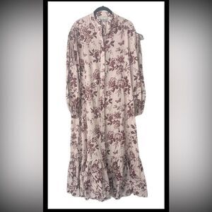 ALEMAIS High End Floral Organic Cotton Maxi Dress 14AU/10US